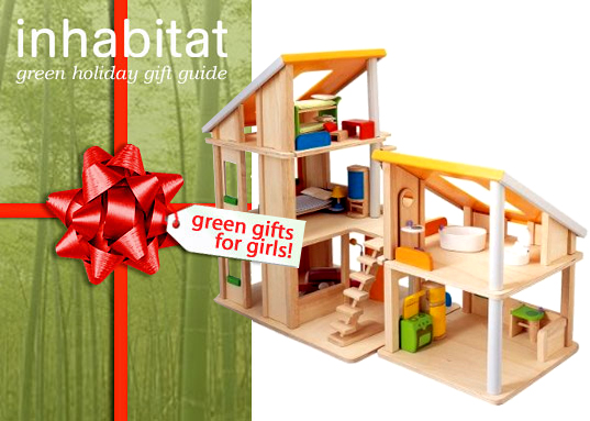 Green Gifts for Girls green holiday, green gift guide, green holiday gift guide, eco holiday, green xmas, green christmas, eco xmas, eco christmas, environmentally friendly gifts, eco friendly gifts, green presents, environmentally friendly presents, eco friendly presents, gifts for girls, eco girl gifts, presents for girls, eco friendly presents for girls, green girl gifts, toys for girls, plan toys eco chalet dollhouse, felt ring, tiny toms shoes, shains bracelet starter kit, sky rider smart balance bike, eco dough and paint, bamboo and organic cotton scarflett, green dollhouse, eco dollhouse, crayon rings, green toys tea set, peace creek natural doll, Buddha board, 100% recycled plastic tea set, Plan Toys, smart gear, toms,
