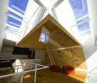 Super Slim Outdoors Indoors Home in Japan is Capped with a Rock Climbing Wall