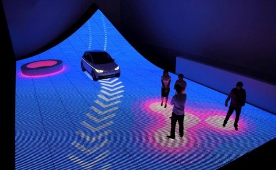 Audi and BIG, Art Basel audi, BIG Audi, Future urban street, green street, LED street, Smart transportation, A2 electric car, Audi A2, eco street, pedestrian street of the future,Electric Audi A2 car,