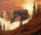 Involuntary Collaborations: Bland Landscape Paintings Turned Into Epic Monster-Filled Scenes
