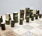 Peter Marigold’s Log Chess Set is Made from a Single Branch