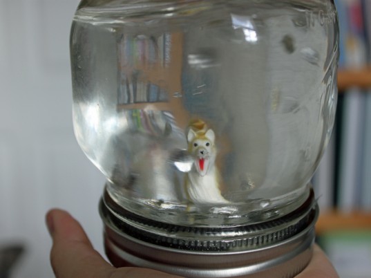 Snow Globe, parenting, inhabitots, holidays, decorations, DIY, crafts, Christmas, recyled materials, recycling