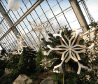 Recycled Hockey Sticks Transformed into Incredible Snowflakes at the Montreal Botanic Gardens