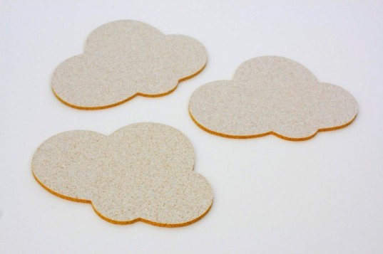 Happy Cloud Coasters, Barefoot Dynasty, New Zealand, coasters, cork, cork oak, Portuguese, sustainable materials, natural materials, green materials, eco-design, sustainable design, green design