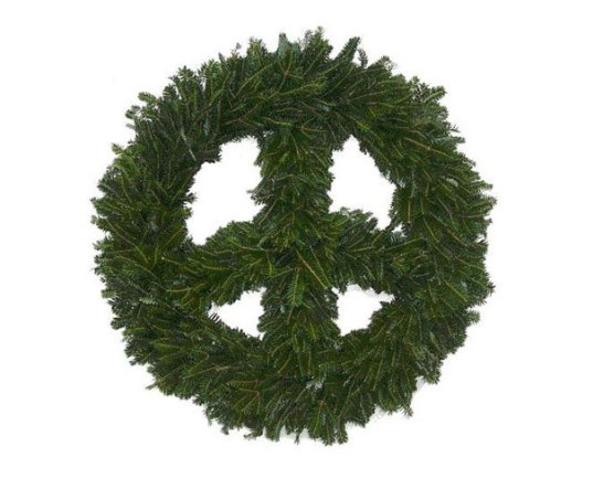 peace wreath peace wreath, diy wreath, make your own wreath, how to make a wreath, peace signs, peace decorations, eco holiday decorations, diy holiday decorations, diy christmas decorations