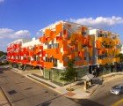 Bercy Chen’s East Village is a Bright Orange Mixed Use Development in Austin
