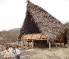 New Hope School is a Boat-Shaped Thatched Roof Building on an Ecuador Beach