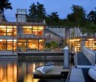 Gorgeous Green-Roofed Cliff Home Sits on the Water’s Edge in Gig Harbor, Washington