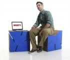 Groopti’s Recycled Cardboard ECO Blocks Can be Stacked to Form Tables, Chairs, and Benches