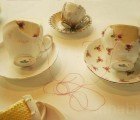 Michelle Taylor Knits and Sews Together Broken Ceramic Tea Sets Anew
