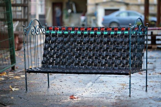 ivars gansons, innertube bench, recycled furniture, reused furniture parts, recycled design