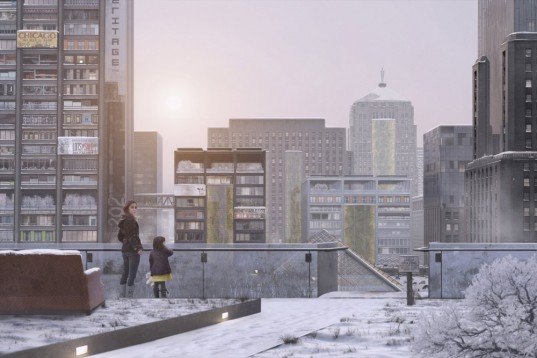 rollerhaus, architecture, living cities, eco, sustainable, concept, illustration, virtual, futuristic
