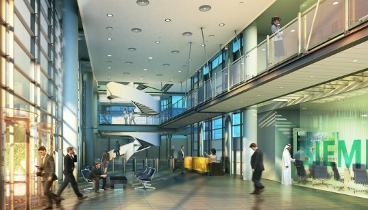 Siemens, Siemens Middle East Headquarters, Sheppard Robson, masdar city, energy efficient design, high performance envelope,