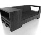 Slick Minimal Black Sofa Built From Recycled Wooden Pallets