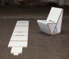 Thonet’s VouwWow VW01 is a Flat Pack Recycled Honeycomb Cardboard Chair