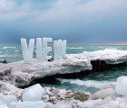 Nicole Dextras’ Giant Words Made of Ice Depict the Folly of Environmental Destruction