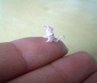 Artist Anja Markiewicz Folds Amazingly Tiny Origami Out of Inch-Long Pieces of Paper
