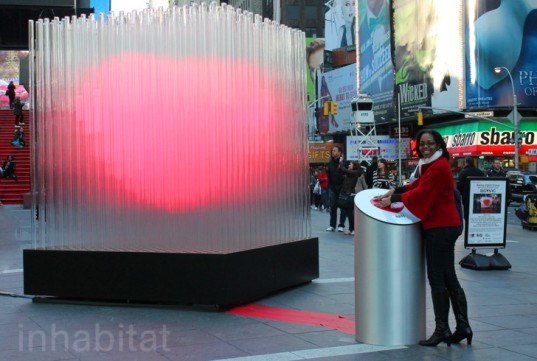 BIG Heart NYC Times Square, big heart sculpture, big, bjarke ingels group, times square, led art, led light sculpture, pulsing heart sculpture, pulsing heart nyc, bjarke ingels group heart sculpture