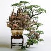 Takanori Aiba’s Amazing Bonsai Tree Castles are Miniature Living Worlds