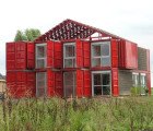 Maison Container Lille is a Bold Industrial Home Made of 8 Shipping Containers in France