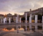 “Frozen Trees” Made of 1000s of Ikea Plastic Bag Dispensers Light Up Lisbon