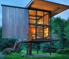 Olson Kundig Architects’ Prefab Sol Duc Cabin Rests Lightly on Four Stilts