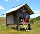Awesome Shinto-Inspired Sleeping Cabin Made From Reclaimed Materials In California