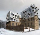 NRJA Proposes to Renovate Historic Latvian Police Station With Pop Up Modern Addition
