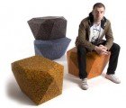 Rodrigo Alonso Creates Precious Diamond-shaped Seats from 100% Recycled Plastic