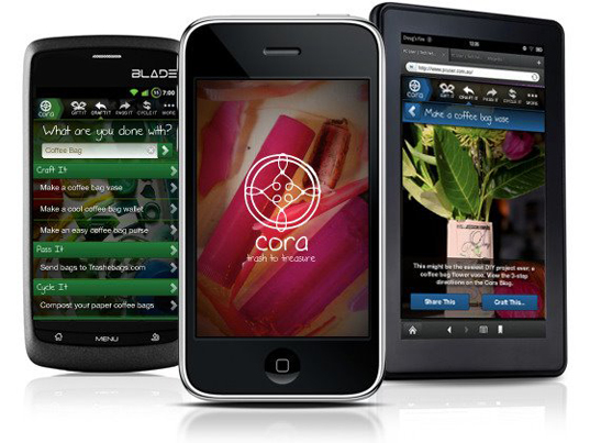 green technology, green gadgets, green apps, green iphone apps, green smartphone apps, green apps, team cora, team cora smartphone app, team cora iphone app, upcycling, recycling, diy, upcycling app, recycling app, diy app,