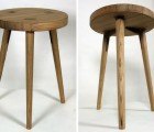 The Wooden Åsta Stool is a Simple Seat Inspired by Carpentry Clamps