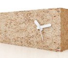 Valerio Romondia’s Kyoto Clock is a Recycled Wood Wool Time Block