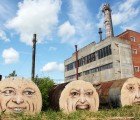 Abandoned Buildings Given a Literal “Face” Lift By Russian Street Artist Nomerz