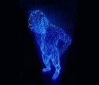 Makoto Tojiki’s “No Shadow” LED Sculptures Depict Humans and Animals in Showers of Lights