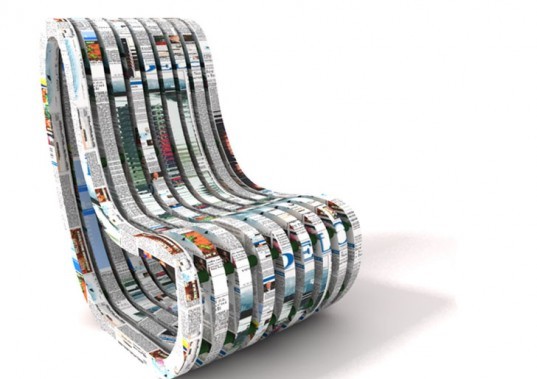 paperchair PaperChair, green furniture, green interiors, green design, eco design, recycled newspaper furniture, recycled newspaper chair, eco-friendly chair, Faculty of Architecture in Slovenia, Peter Plantan, Nusa Zupanc, Architecture Workshop AWR Awards