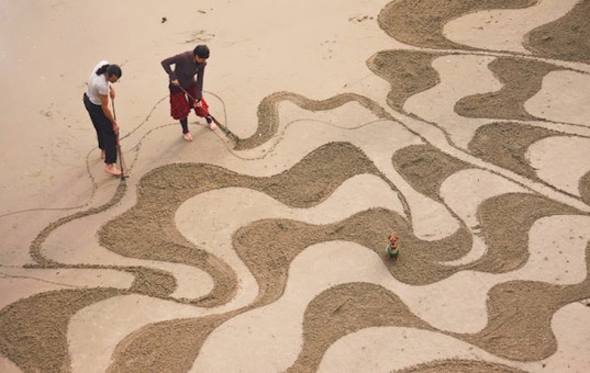 Andres Amador, Sand Painting, Sustainable Art, Eco Art, Ocean Inspired Art, San Francisco