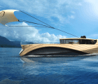 Wind and Solar Powered Cronos Yacht is Made of Bamboo Panels
