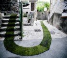 Gaelle Villedary’s Green Carpet Rolls Through Provincial Town in Southern France