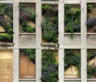 Leafy Vertical Garden Mural Beautifies a Boarded Netherlands Office