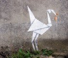 New Origami Graffiti Art Might Be a Banksy Original!