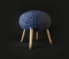Bastian Hoeges’ Family of Stools Is a Sustainable Set of Wool Encased Seats