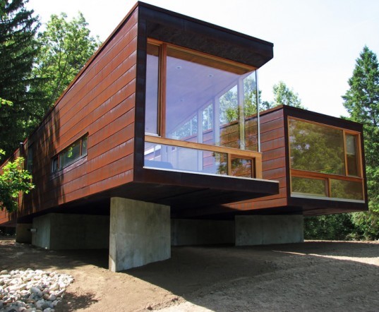koby cottage, garrison architects, sustainable design, green design, prefabricated housing, prefabricated architecture, sustainable architecture, green architecture, green building, prefab house, prefab building, Kullman Frame System, KFS prefab system