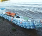 A Kayak Made from Recycled Bottles Floats Down Argentina’s Parana River