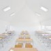 LAND Arquitectos, green schools, Chile, Santiago, Long-lasting materials, affordable materials, insulation, ventilation, Fluorescent Green Shelters, prefab architecture, Daylighting