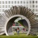 Luke Jerram, Aeolus Acoustic Wind Pavilion, Canary Warf, tubular sculpture, Greek mythology, Aeolian harp, Qanat desert, iran, sound sculpture, wind sculpture, natural melody, art, Interactive Objects, Wind Power, Zero energy