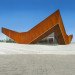 green design, eco design, sustainable design, Ministry of Design, Vanke, Triple V Gallery. Cor-ten Steel, glass curtain, China, Pitched roof architecture, Dong Jiang Bay