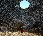 Marco Casagrande’s Woven Willow Sandworm Rises from a Belgian Beach