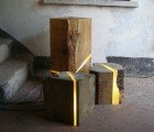 Brecce Lamps by Marco Stefanelli Wedge Bright Lights Into Logs