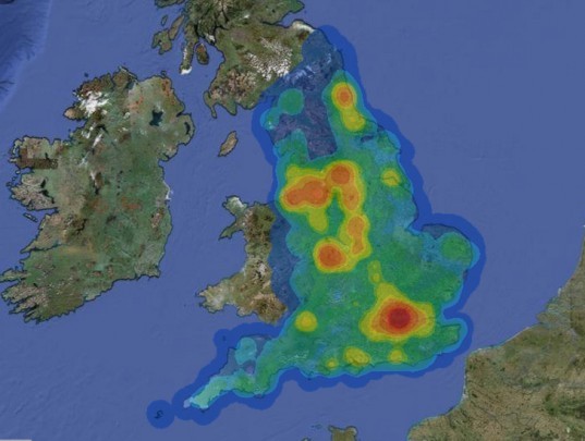 CHP, energy map, Department of Energy & Climate Change, British Heat Map, English Heat Map