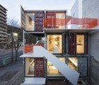 Stacked Shipping Container Sugoroku Office Pops up in Japan
